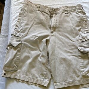 Lee Tan Cargo Shorts Cotton Twill Relaxed Fit